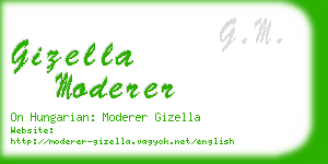 gizella moderer business card